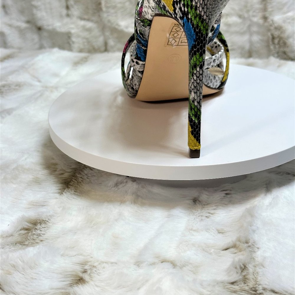 * So Me Multi Color Snake Strappy Wrap 4.5" Heels - Picture 8 of 8